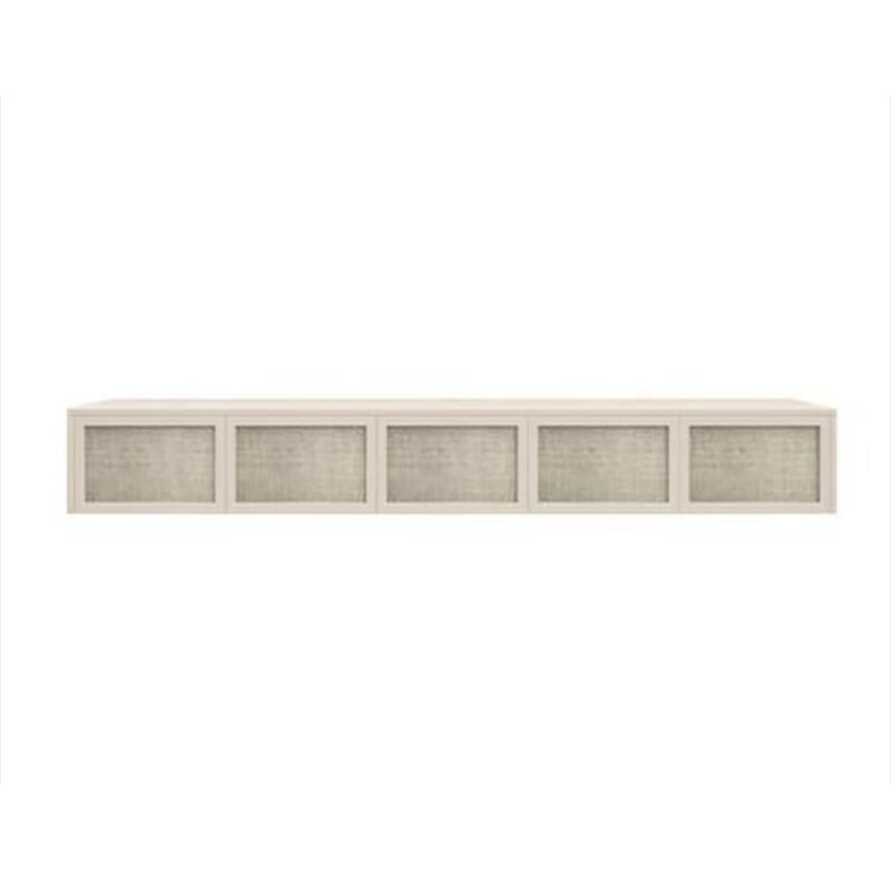 Scandinavian Wood TV Stand Console Wall-mounted TV Media Stand for Living Room 88.6"L x 13.8"W x 11.8"H Beige Clearhalo 'furn' 'furn_tv_stands_entertainment_centers' 'Furniture' 'Living Room Furniture' 'TV Stands & Entertainment Centers' 'TV Stands & Media Storage Furniture' 'tv_stands_entertainment_centers' 6598114