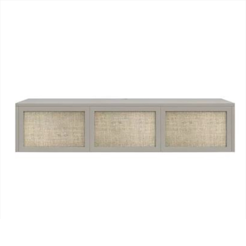 Scandinavian Wood TV Stand Console Wall-mounted TV Media Stand for Living Room 53.9"L x 13.8"W x 11.8"H Grey Clearhalo 'furn' 'furn_tv_stands_entertainment_centers' 'Furniture' 'Living Room Furniture' 'TV Stands & Entertainment Centers' 'TV Stands & Media Storage Furniture' 'tv_stands_entertainment_centers' 6598115