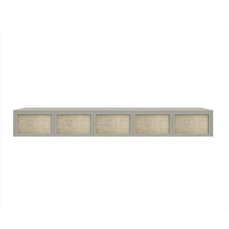 Scandinavian Wood TV Stand Console Wall-mounted TV Media Stand for Living Room 88.6"L x 13.8"W x 11.8"H Grey Clearhalo 'furn' 'furn_tv_stands_entertainment_centers' 'Furniture' 'Living Room Furniture' 'TV Stands & Entertainment Centers' 'TV Stands & Media Storage Furniture' 'tv_stands_entertainment_centers' 6598119