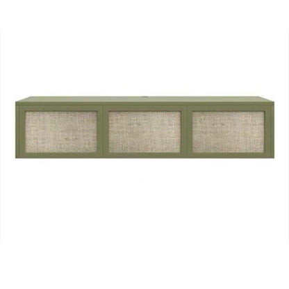 Scandinavian Wood TV Stand Console Wall-mounted TV Media Stand for Living Room 53.9"L x 13.8"W x 11.8"H Green Clearhalo 'furn' 'furn_tv_stands_entertainment_centers' 'Furniture' 'Living Room Furniture' 'TV Stands & Entertainment Centers' 'TV Stands & Media Storage Furniture' 'tv_stands_entertainment_centers' 6598123