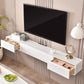 Scandinavian Wood TV Console Wall-mounted TV Media Stand with Storage for Living Room 71"L x 9.5"W x 8"H White Clearhalo 'furn' 'furn_tv_stands_entertainment_centers' 'Furniture' 'Living Room Furniture' 'TV Stands & Entertainment Centers' 'TV Stands & Media Storage Furniture' 'tv_stands_entertainment_centers' 6598196