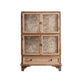 Traditional Oil Oak Curio Cabinet Glass Doors Hutch Buffet with Doors Clearhalo 'Display & China Cabinets' 'display_china_cabinets' 'furn' 'furn_display_china_cabinets' 'Furniture' 'Kitchen & Dining Furniture' 6598295