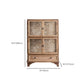 Traditional Oil Oak Curio Cabinet Glass Doors Hutch Buffet with Doors Clearhalo 'Display & China Cabinets' 'display_china_cabinets' 'furn' 'furn_display_china_cabinets' 'Furniture' 'Kitchen & Dining Furniture' 6598304