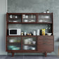 Porte di vetro contemporanea pranzo Hutch Pine Hutch a buffet