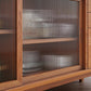 Porte di vetro contemporanea pranzo Hutch Pine Hutch a buffet
