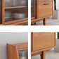 Porte di vetro contemporanea pranzo Hutch Pine Hutch a buffet