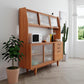 Porte di vetro contemporanea pranzo Hutch Pine Hutch a buffet