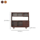 Porte di vetro contemporanea pranzo Hutch Pine Hutch a buffet