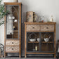 Traditional Display Stand Solid Wood Hutch Cabinet with Doors for Dining Room Clearhalo 'Display & China Cabinets' 'display_china_cabinets' 'furn' 'furn_display_china_cabinets' 'Furniture' 'Kitchen & Dining Furniture' 6598321