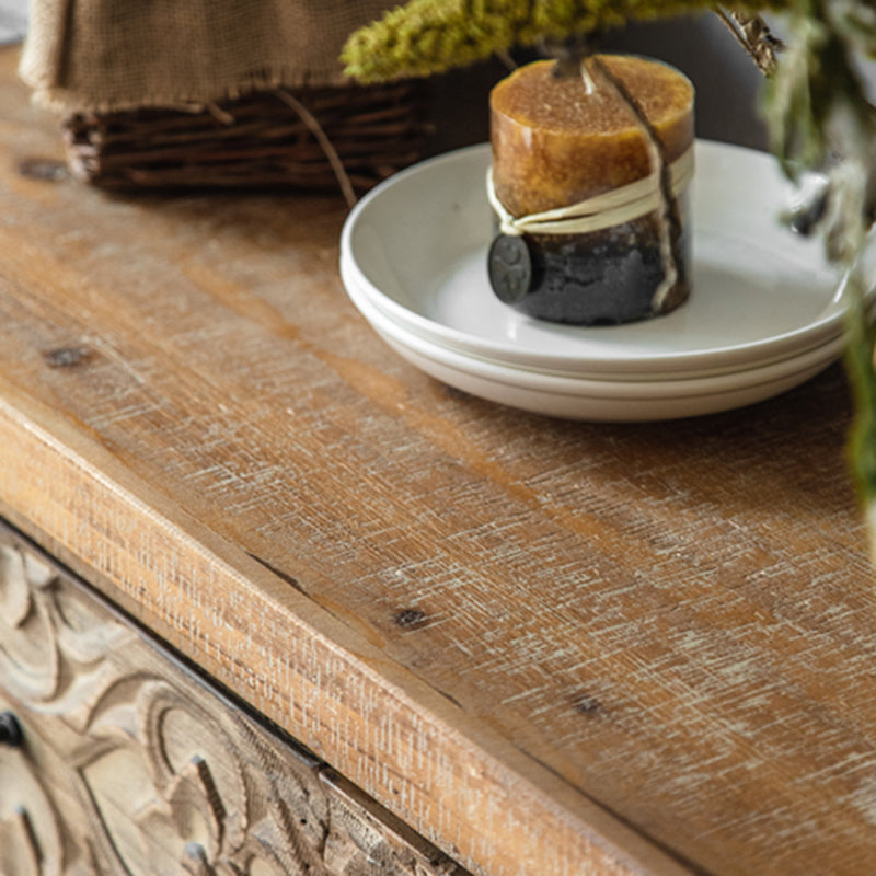 Traditional Display Stand Solid Wood Hutch Cabinet with Doors for Dining Room Clearhalo 'Display & China Cabinets' 'display_china_cabinets' 'furn' 'furn_display_china_cabinets' 'Furniture' 'Kitchen & Dining Furniture' 6598332