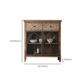 Traditional Display Stand Solid Wood Hutch Cabinet with Doors for Dining Room Clearhalo 'Display & China Cabinets' 'display_china_cabinets' 'furn' 'furn_display_china_cabinets' 'Furniture' 'Kitchen & Dining Furniture' 6598342
