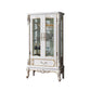 Traditional Curio Cabinet Birch Hutch Cabinet with Doors for Living Room 28"L x 14"W x 59"H White Clearhalo 'Display & China Cabinets' 'display_china_cabinets' 'furn' 'furn_display_china_cabinets' 'Furniture' 'Kitchen & Dining Furniture' 6598350