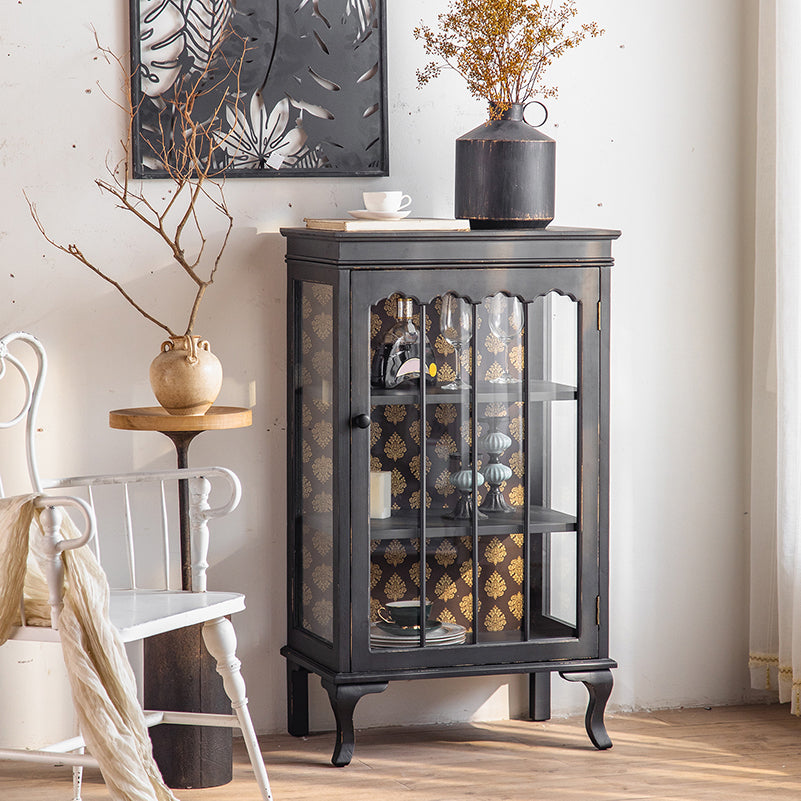 Curio tradizionale Curio Curio Armadietto Porte in vetro a buffet con porte