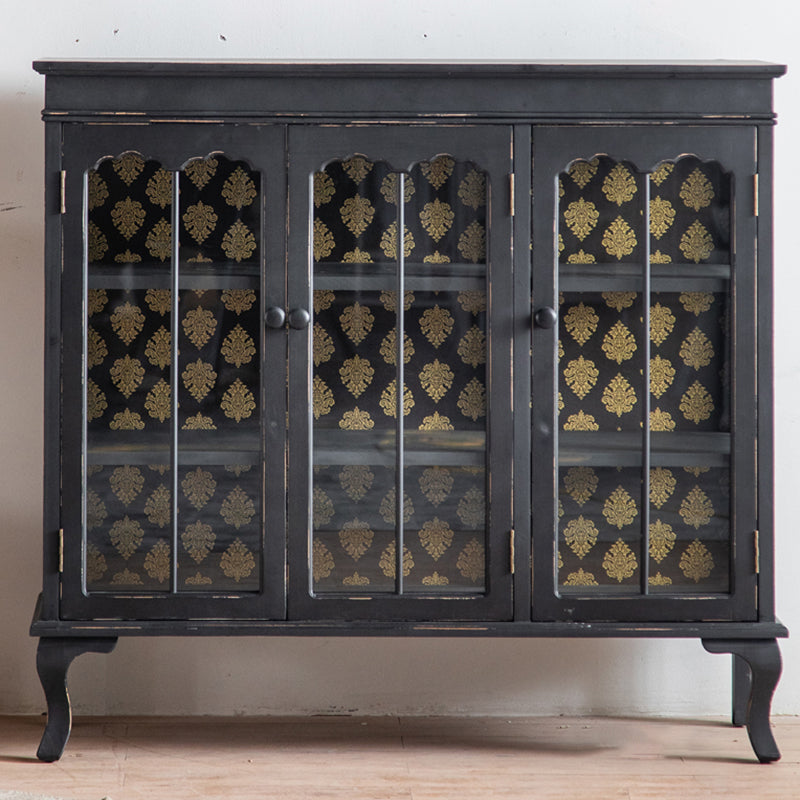 Curio tradizionale Curio Curio Armadietto Porte in vetro a buffet con porte