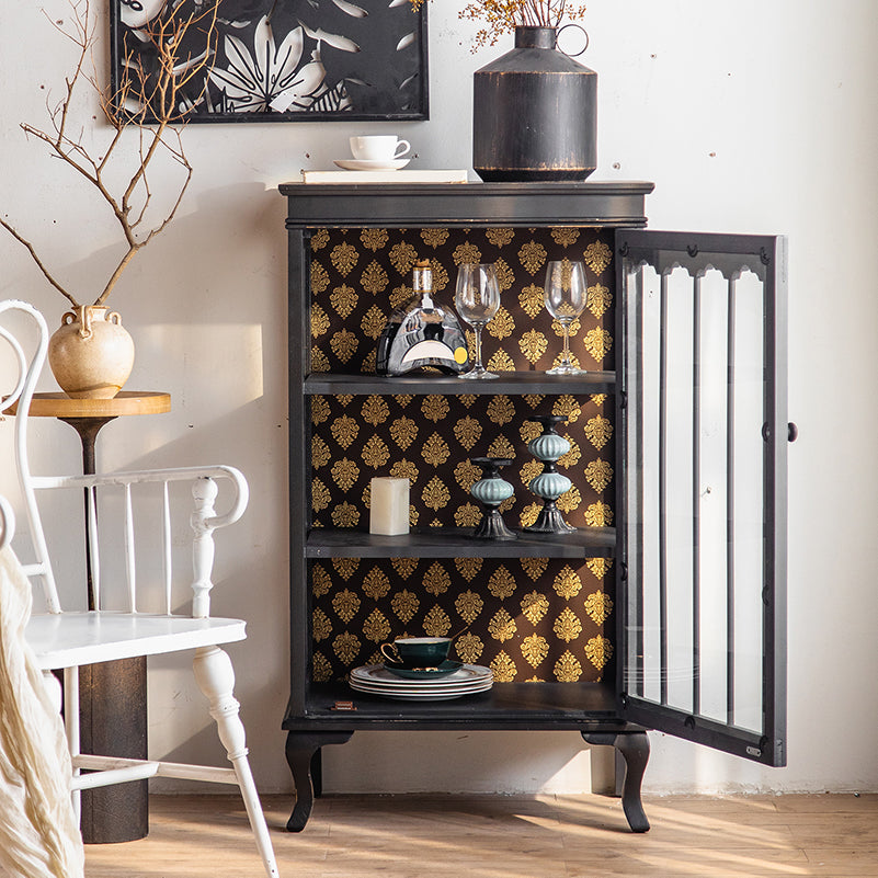 Curio tradizionale Curio Curio Armadietto Porte in vetro a buffet con porte