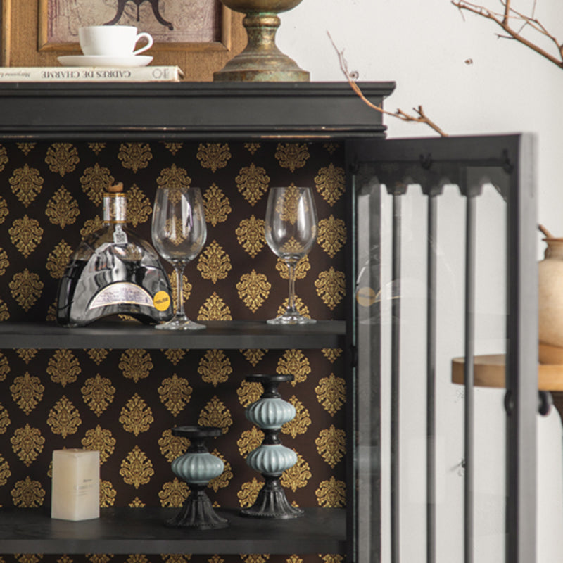 Curio tradizionale Curio Curio Armadietto Porte in vetro a buffet con porte