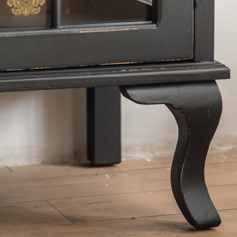 Curio tradizionale Curio Curio Armadietto Porte in vetro a buffet con porte