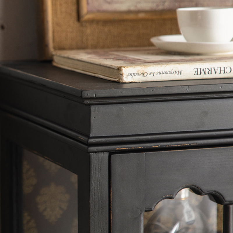 Curio tradizionale Curio Curio Armadietto Porte in vetro a buffet con porte