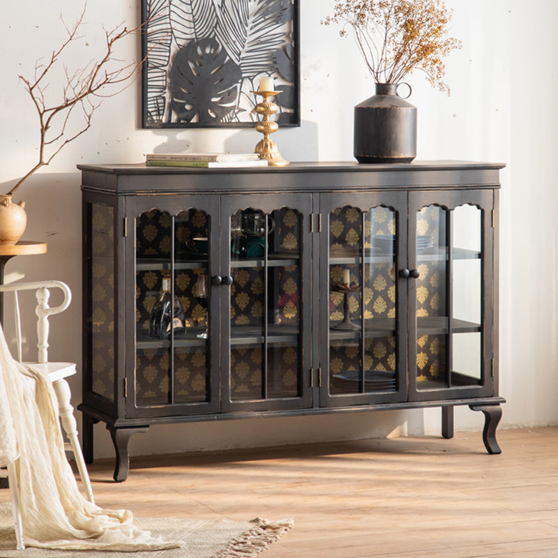 Curio tradizionale Curio Curio Armadietto Porte in vetro a buffet con porte