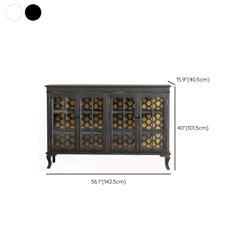 Curio tradizionale Curio Curio Armadietto Porte in vetro a buffet con porte