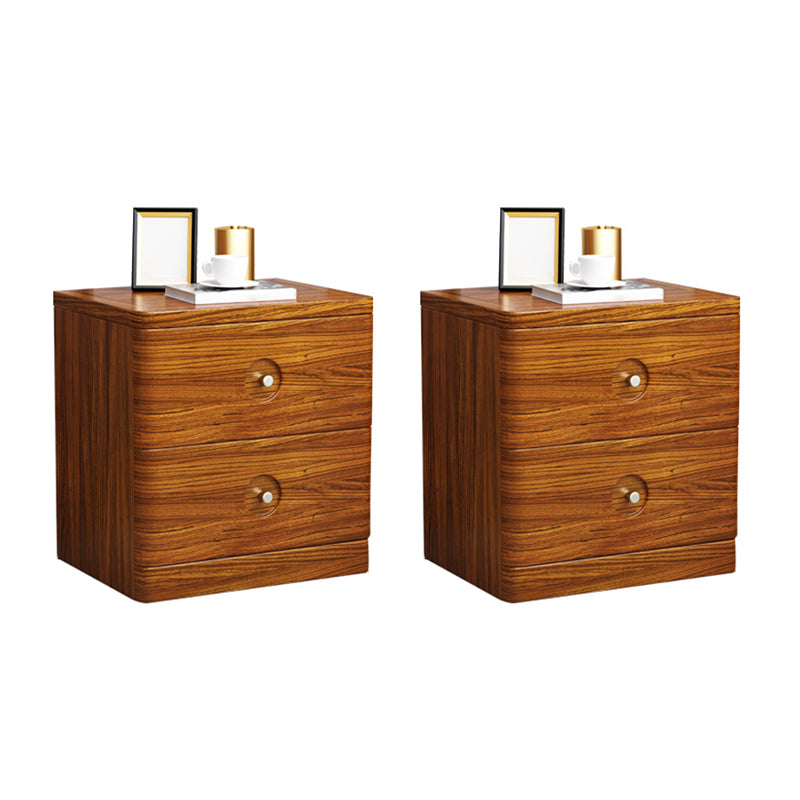 Modern Accent Table Nightstand Solid Wood Nightstand for Bedroom 20"L x 16.5"W x 20"H Round 2 Piece Set Clearhalo 'Bedroom Furniture' 'furn' 'furn_night_stand' 'Furniture' 'night_stand' 'Nightstands' 6598414