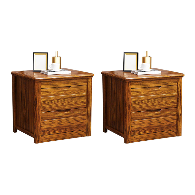 Modern Accent Table Nightstand Solid Wood Nightstand for Bedroom Square 2 Piece Set Clearhalo 'Bedroom Furniture' 'furn' 'furn_night_stand' 'Furniture' 'night_stand' 'Nightstands' 6598416