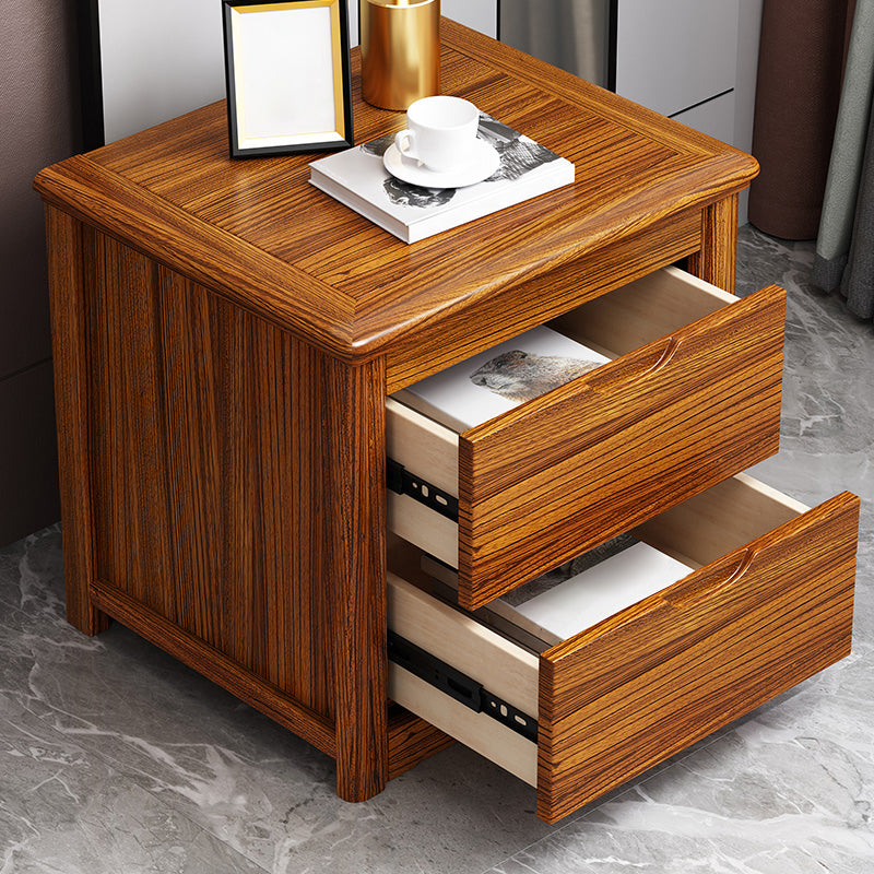 Modern Accent Table Nightstand Solid Wood Nightstand for Bedroom 18"L x 16.5"W x 20"H Square 1 Piece Clearhalo 'Bedroom Furniture' 'furn' 'furn_night_stand' 'Furniture' 'night_stand' 'Nightstands' 6598417