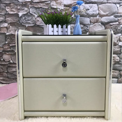 Glasbett Nachttisch zeitgenössischer Nachtschrank mit Schubladen