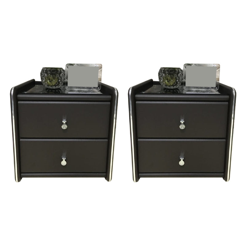 Glasbett Nachttisch zeitgenössischer Nachtschrank mit Schubladen