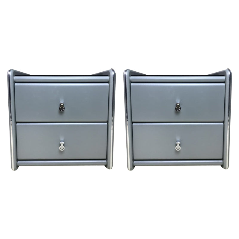 Glasbett Nachttisch zeitgenössischer Nachtschrank mit Schubladen