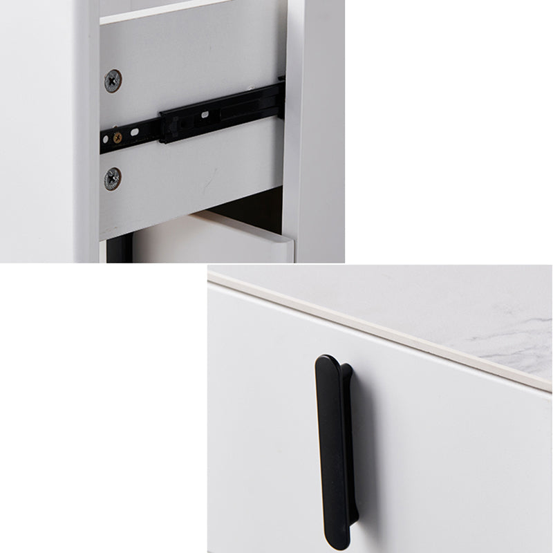 Steinakzentisch Nachttisch zeitgenössischer Nachttisch mit 2 Schubladen