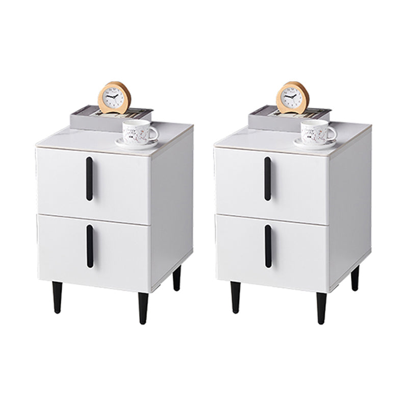 Steinakzentisch Nachttisch zeitgenössischer Nachttisch mit 2 Schubladen