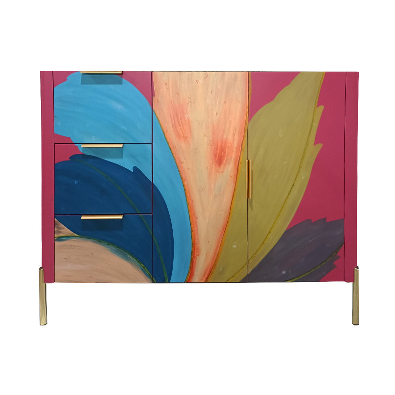 15.6-inch Width Modern Storage Chest Dresser Stone Storage Chest 47.2"L x 15.7"W x 39.4"H Rose Red Clearhalo 'Bedroom Furniture' 'Dressers & Chests' 'dressers_chests' 'furn' 'furn_dressers_chests' 'Furniture' 6598737