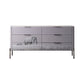15.6-inch Width Modern Storage Chest Dresser Stone Storage Chest 59"L x 16"W x 30"H Grey Clearhalo 'Bedroom Furniture' 'Dressers & Chests' 'dressers_chests' 'furn' 'furn_dressers_chests' 'Furniture' 6598738