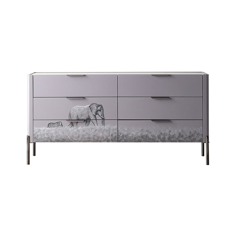 15.6-inch Width Modern Storage Chest Dresser Stone Storage Chest 59"L x 16"W x 30"H Grey Clearhalo 'Bedroom Furniture' 'Dressers & Chests' 'dressers_chests' 'furn' 'furn_dressers_chests' 'Furniture' 6598738