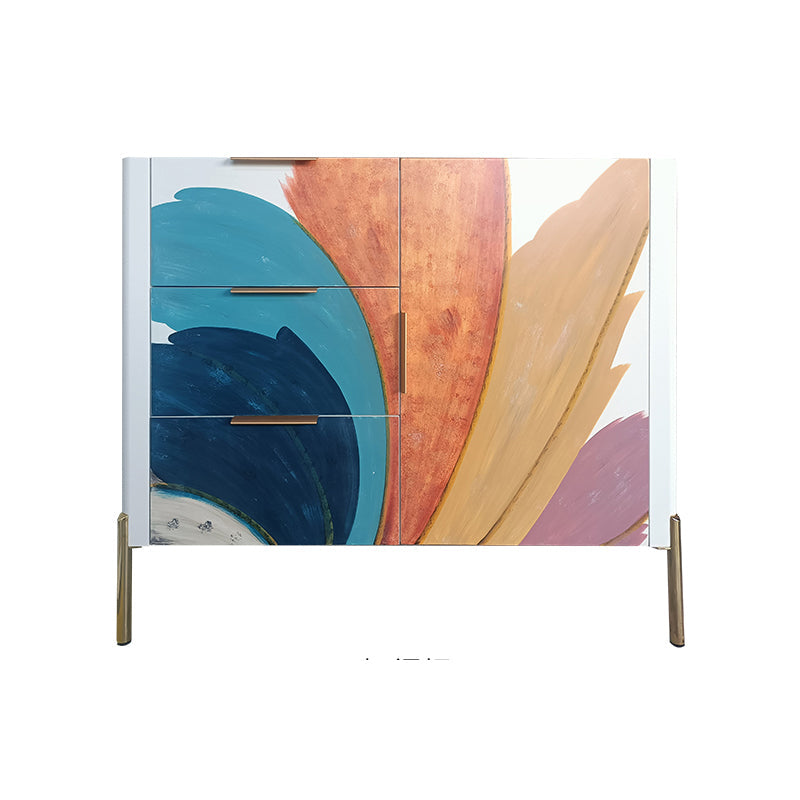 15.6-inch Width Modern Storage Chest Dresser Stone Storage Chest 39"L x 16"W x 35"H Off-White Clearhalo 'Bedroom Furniture' 'Dressers & Chests' 'dressers_chests' 'furn' 'furn_dressers_chests' 'Furniture' 6598745