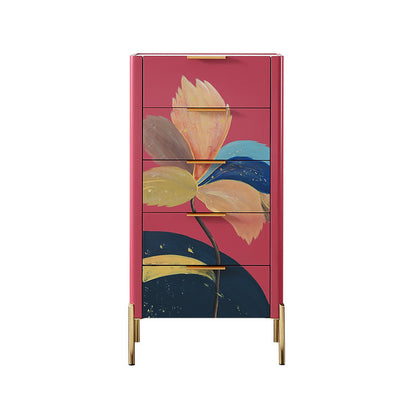 15.6-inch Width Modern Storage Chest Dresser Stone Storage Chest 21"L x 16"W x 33"H Red Clearhalo 'Bedroom Furniture' 'Dressers & Chests' 'dressers_chests' 'furn' 'furn_dressers_chests' 'Furniture' 6598746