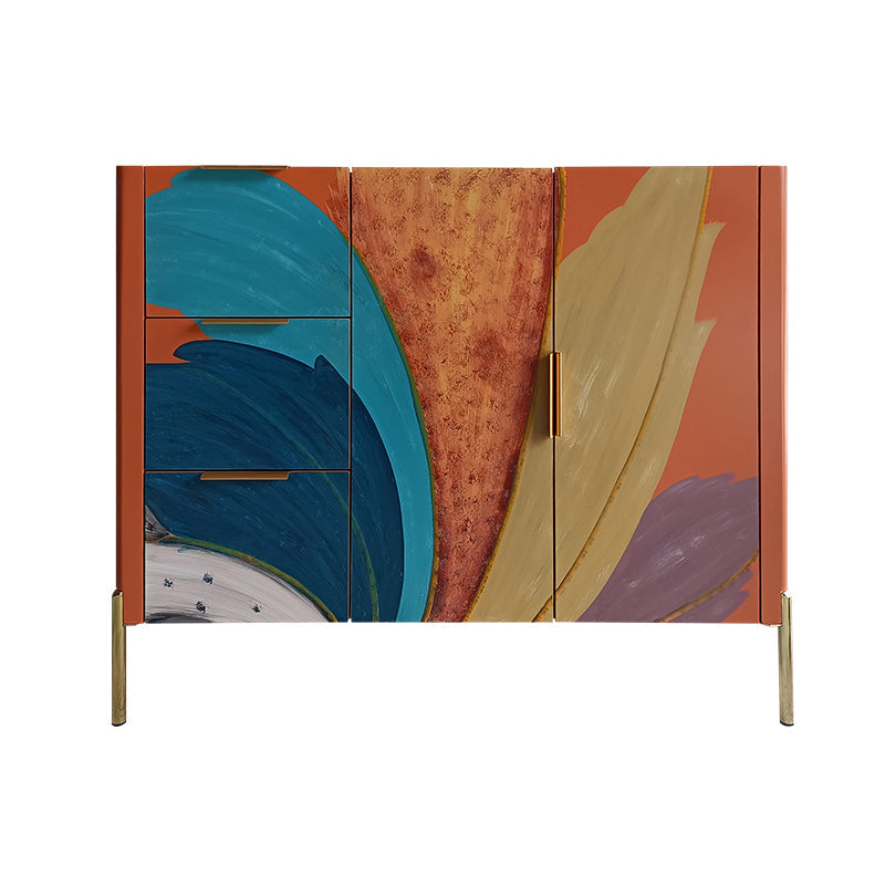 15.6-inch Width Modern Storage Chest Dresser Stone Storage Chest 47.2"L x 15.7"W x 39.4"H Orange Clearhalo 'Bedroom Furniture' 'Dressers & Chests' 'dressers_chests' 'furn' 'furn_dressers_chests' 'Furniture' 6598754