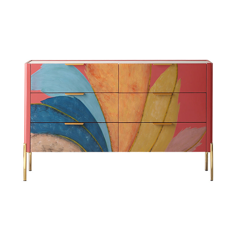15.6-inch Width Modern Storage Chest Dresser Stone Storage Chest 47"L x 16"W x 30"H Rose Red Clearhalo 'Bedroom Furniture' 'Dressers & Chests' 'dressers_chests' 'furn' 'furn_dressers_chests' 'Furniture' 6598757