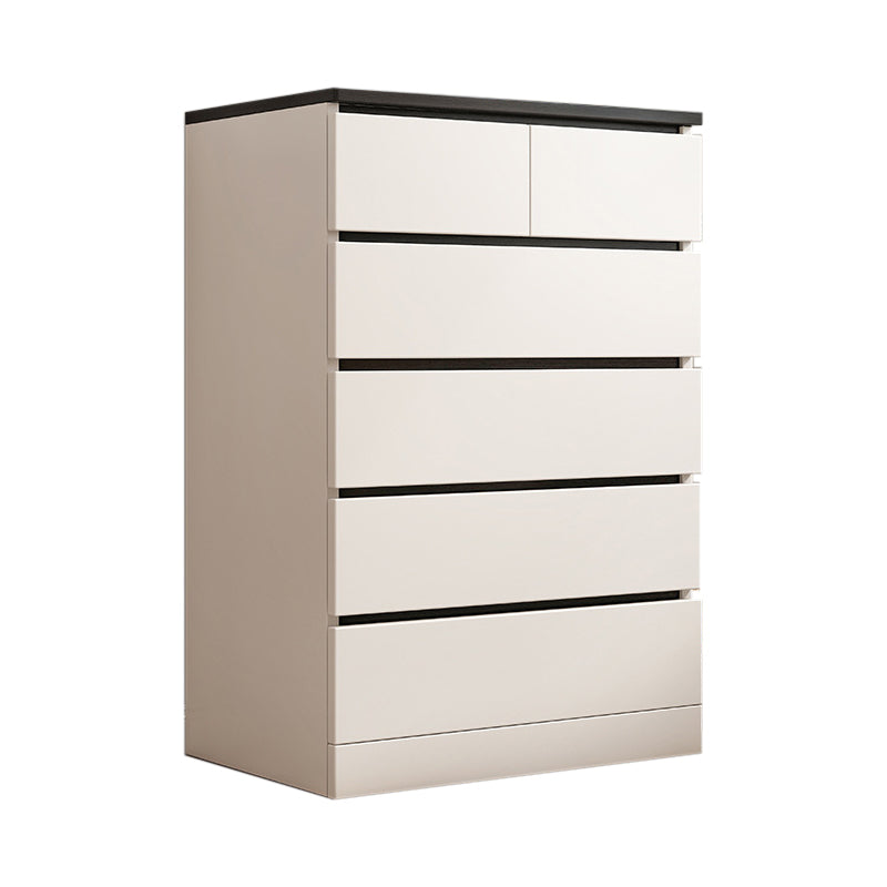 15.99-inch W Manufactured Wood Storage Chest Contemporary Dresser 24"L x 16"W x 43"H White-Black 6 Clearhalo 'Bedroom Furniture' 'Dressers & Chests' 'dressers_chests' 'furn' 'furn_dressers_chests' 'Furniture' 6598806