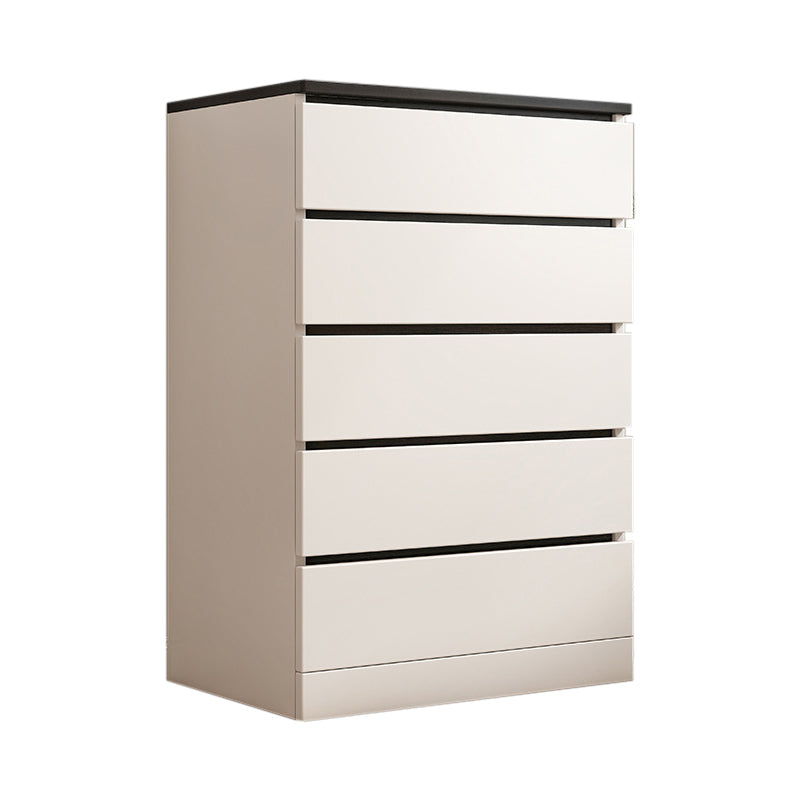 15.99-inch W Manufactured Wood Storage Chest Contemporary Dresser 24"L x 16"W x 43"H White-Black 5 Clearhalo 'Bedroom Furniture' 'Dressers & Chests' 'dressers_chests' 'furn' 'furn_dressers_chests' 'Furniture' 6598823