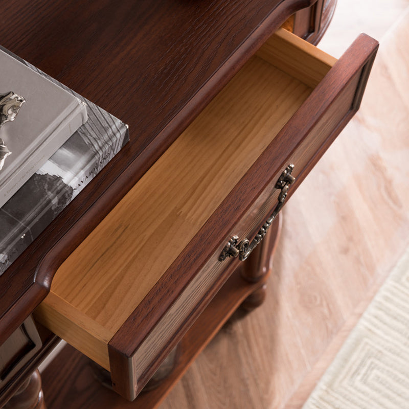 Victorian Rubber Wood End Table Free Form Sofa Console Table for Hall Clearhalo 'Console Tables' 'console_tables' 'Entry & Mudroom Furniture' 'furn' 'furn_console_tables' 'Furniture' 6598876