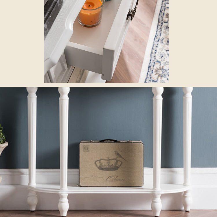 Victorian Rubber Wood End Table Free Form Sofa Console Table for Hall Clearhalo 'Console Tables' 'console_tables' 'Entry & Mudroom Furniture' 'furn' 'furn_console_tables' 'Furniture' 6598878