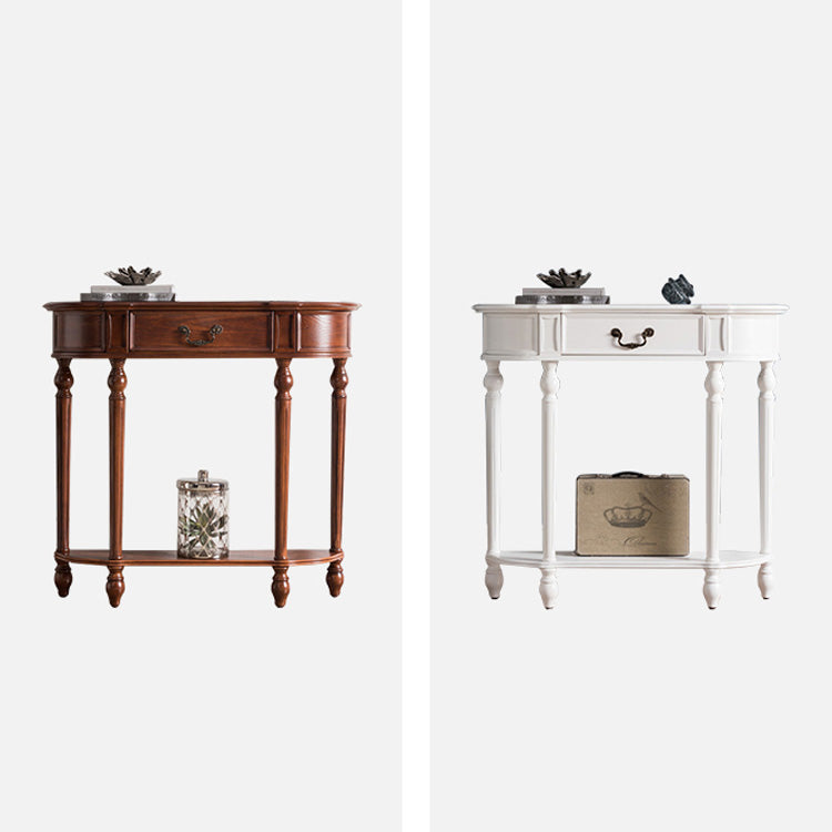 Victorian Rubber Wood End Table Free Form Sofa Console Table for Hall Clearhalo 'Console Tables' 'console_tables' 'Entry & Mudroom Furniture' 'furn' 'furn_console_tables' 'Furniture' 6598881