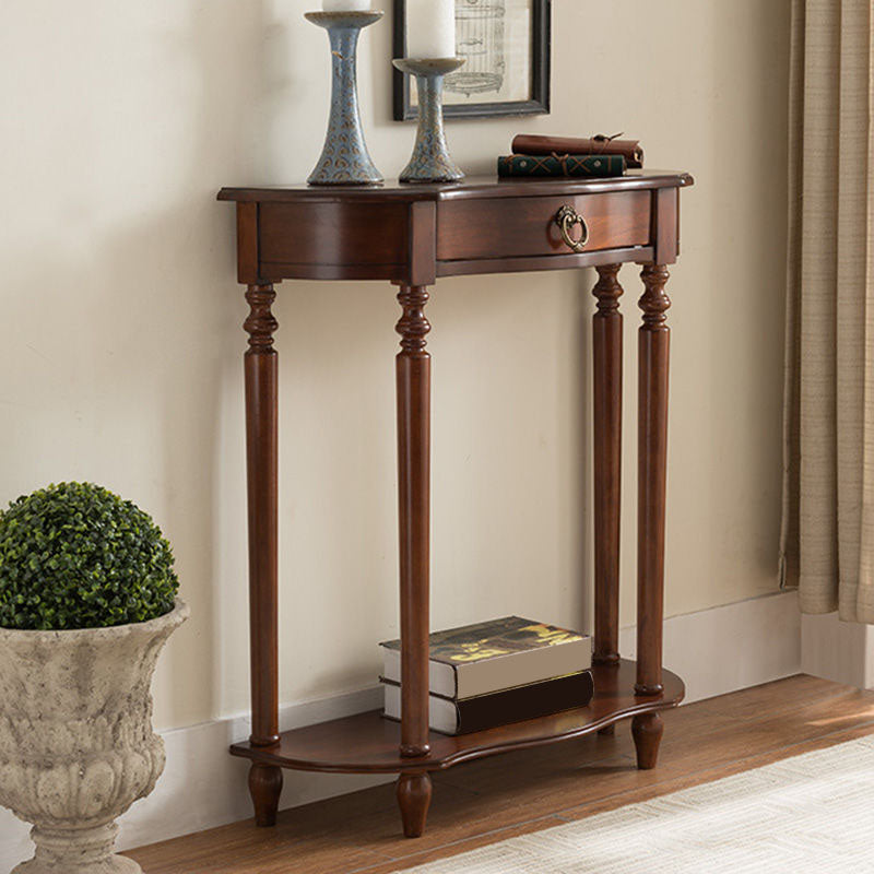 Tavolo da divano con console in legno di gomma vittoriano per la sala da divano per sala