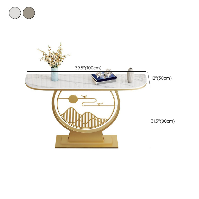 Tavolo di accento della console moderna Antique Console di divano console Tabella in pietra