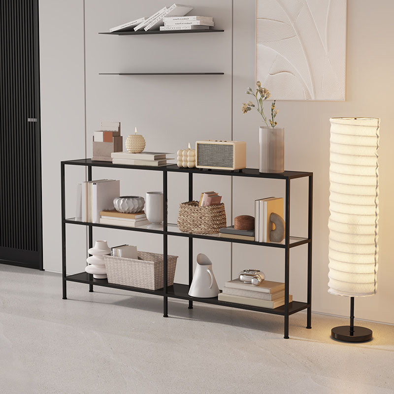 Contemporary Rectangle Console Accent Table Antique Finish Console Sofa Table in Metal Clearhalo 'Console Tables' 'console_tables' 'Entry & Mudroom Furniture' 'furn' 'furn_console_tables' 'Furniture' 6598928