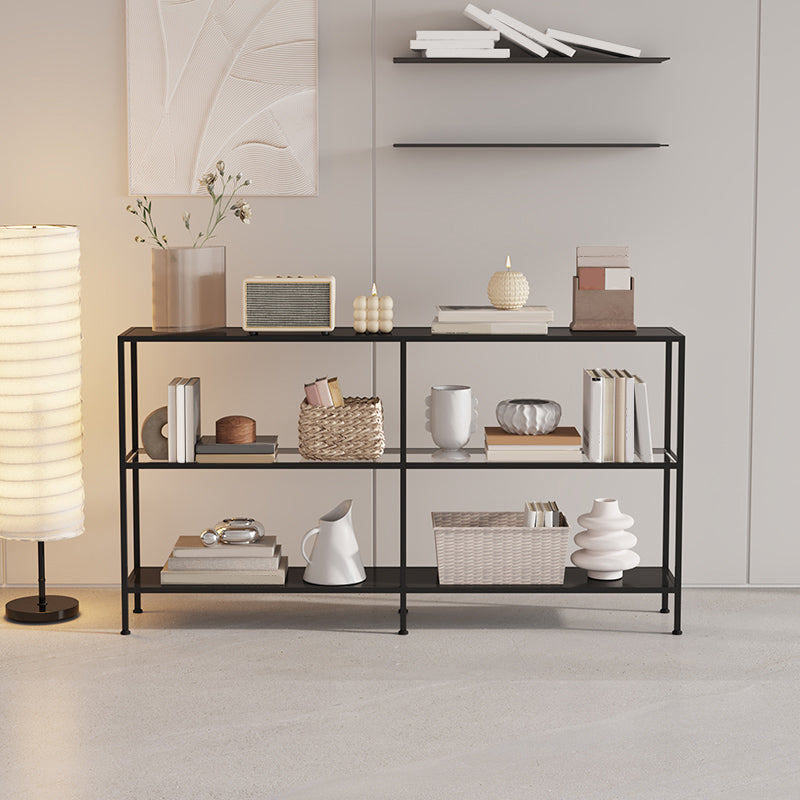 Contemporary Rectangle Console Accent Table Antique Finish Console Sofa Table in Metal Clearhalo 'Console Tables' 'console_tables' 'Entry & Mudroom Furniture' 'furn' 'furn_console_tables' 'Furniture' 6598931
