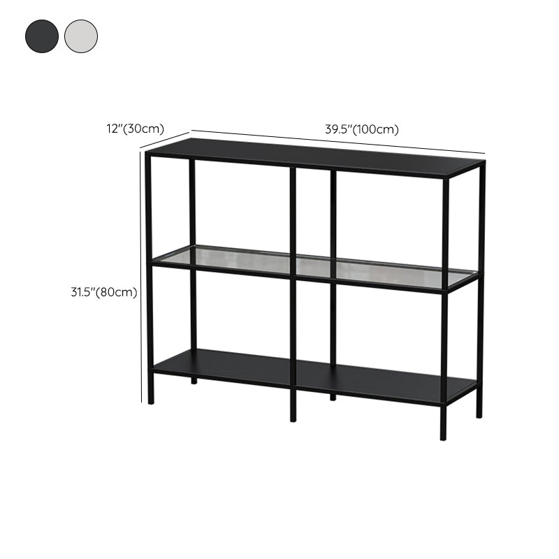 Contemporary Rectangle Console Accent Table Antique Finish Console Sofa Table in Metal Clearhalo 'Console Tables' 'console_tables' 'Entry & Mudroom Furniture' 'furn' 'furn_console_tables' 'Furniture' 6598946