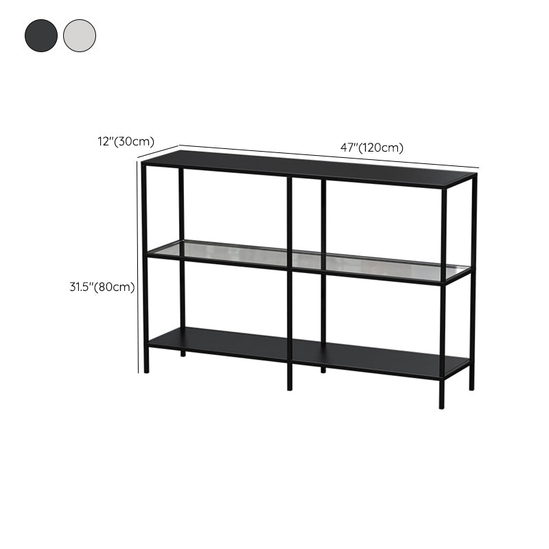 Contemporary Rectangle Console Accent Table Antique Finish Console Sofa Table in Metal Clearhalo 'Console Tables' 'console_tables' 'Entry & Mudroom Furniture' 'furn' 'furn_console_tables' 'Furniture' 6598947